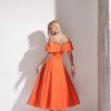 VESTIDO MIDI KAROL OMBRO A OMBRO LAÇO - LARANJA