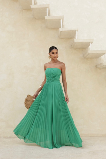 VESTIDO DE FESTA SUMMER LONGO T.Q.C. - VERDE