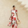 VESTIDO OLIVIA MIDI COM MANGA ALAFAIATARIA - ESTAMPADO