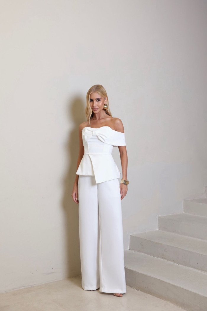 MACACÃO VANESSA ALFAIATARIA PREMIUM  - OFF WHITE