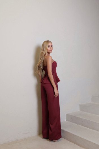 MACACÃO VANESSA ALFAIATARIA PREMIUM  - VINHO