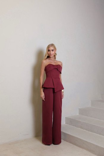 MACACÃO VANESSA ALFAIATARIA PREMIUM  - VINHO