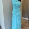 VESTIDO DE FESTA ALICE MICROTULE COM CAPA - AZUL TIFFANY