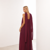 VESTIDO LONGO FIORELLA FAIXA CHOKER - MARSALA