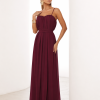 VESTIDO LONGO FIORELLA FAIXA CHOKER - MARSALA