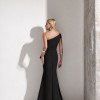 VESTIDO DE FESTA LORENA BABADOS UM OMBRO - PRETO