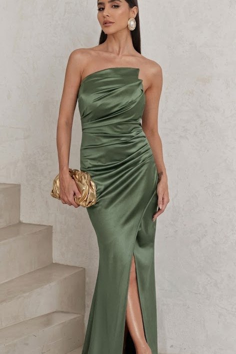 VESTIDO DE FESTA MILÃO T.Q.C. - VERDE OLIVA