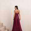 VESTIDO DE FESTA TANGARÁ PLISSADO - MARSALA
