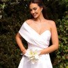 VESTIDO FESTA GLAM DECOTE OMBRO A OMBRO ZIBELINE NOIVINHAS - OFF WHITE