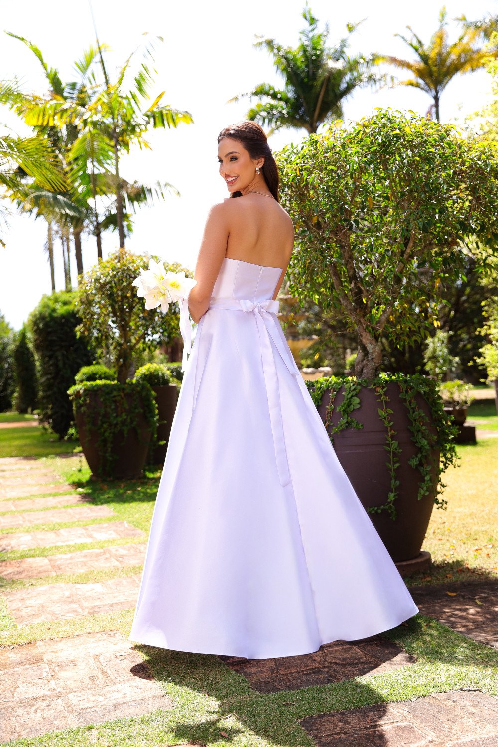 VESTIDO DE FESTA MELBOURNE T.Q.C ZIBELINE NOIVINHAS - OFF WHITE