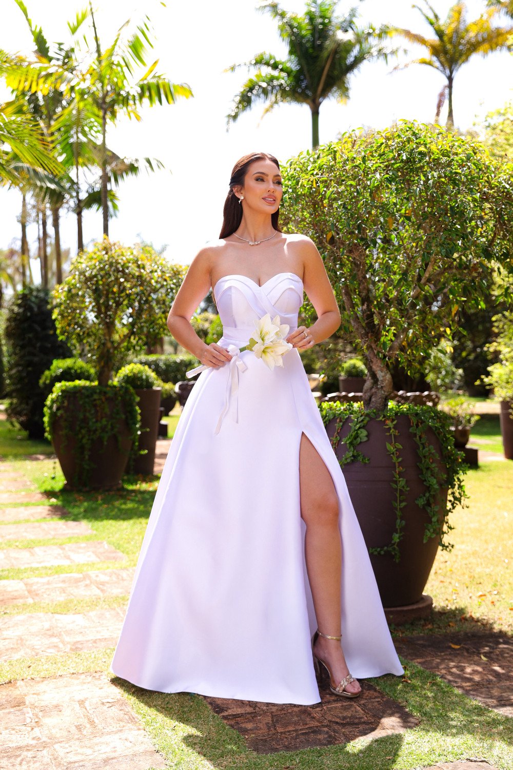 VESTIDO DE FESTA MELBOURNE T.Q.C ZIBELINE NOIVINHAS - OFF WHITE