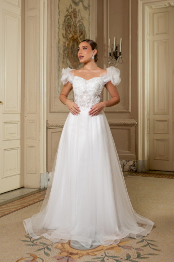 VESTIDO BORDADO MARIE NOIVINHAS - BRANCO