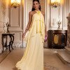 VESTIDO DE FESTA ANTONELLA FRENTE ÚNICA - AMARELO