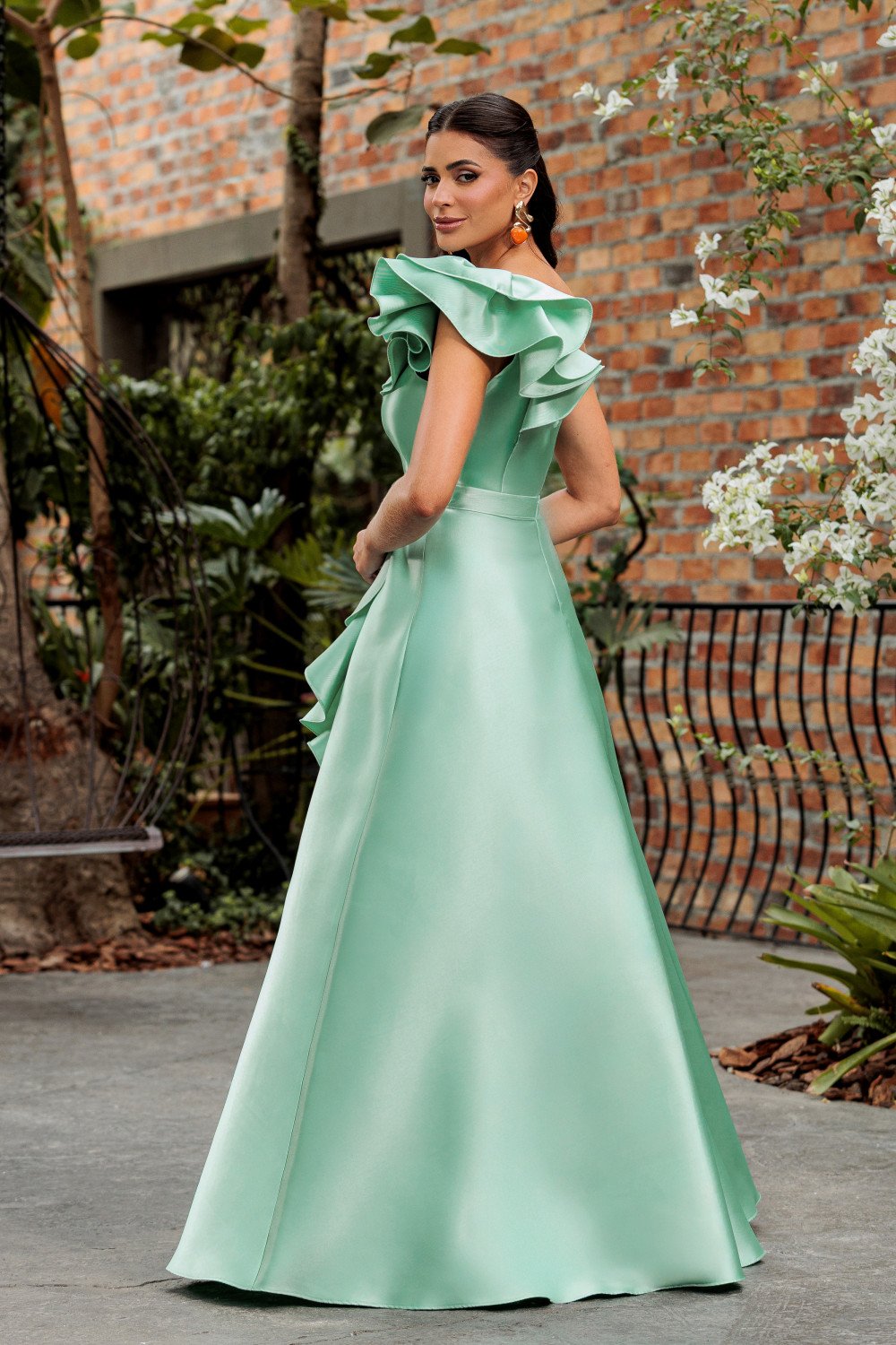 VESTIDO DE FESTA ANTONELLA ZIBELINE - VERDE MENTA