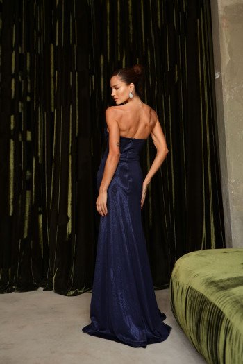 VESTIDO DE FESTA DIAMOND T.Q.C. - AZUL MARINHO