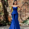 VESTIDO GLAM DECOTE CORAÇÃO ZIBELINE T.Q.C - AZUL ROYAL