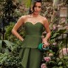 VESTIDO GLAM DECOTE CORAÇÃO ZIBELINE T.Q.C - VERDE OLIVA