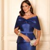 VESTIDO DE FESTA ÍSIS T.Q.C. ZIBELINE COM CAPA AVULSA - AZUL ROYAL