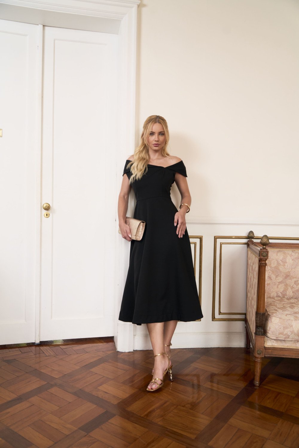 VESTIDO ANTÔNIA MIDI - PRETO