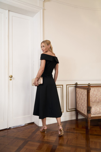 VESTIDO ANTÔNIA MIDI - PRETO