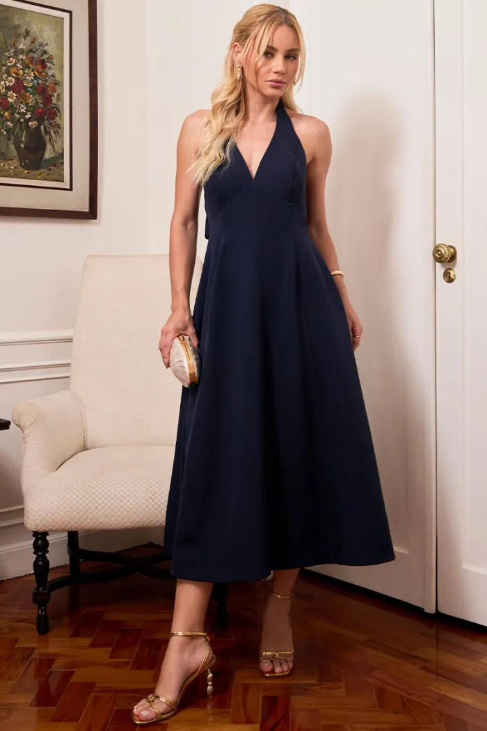 VESTIDO FILOMENA MIDI - AZUL MARINHO