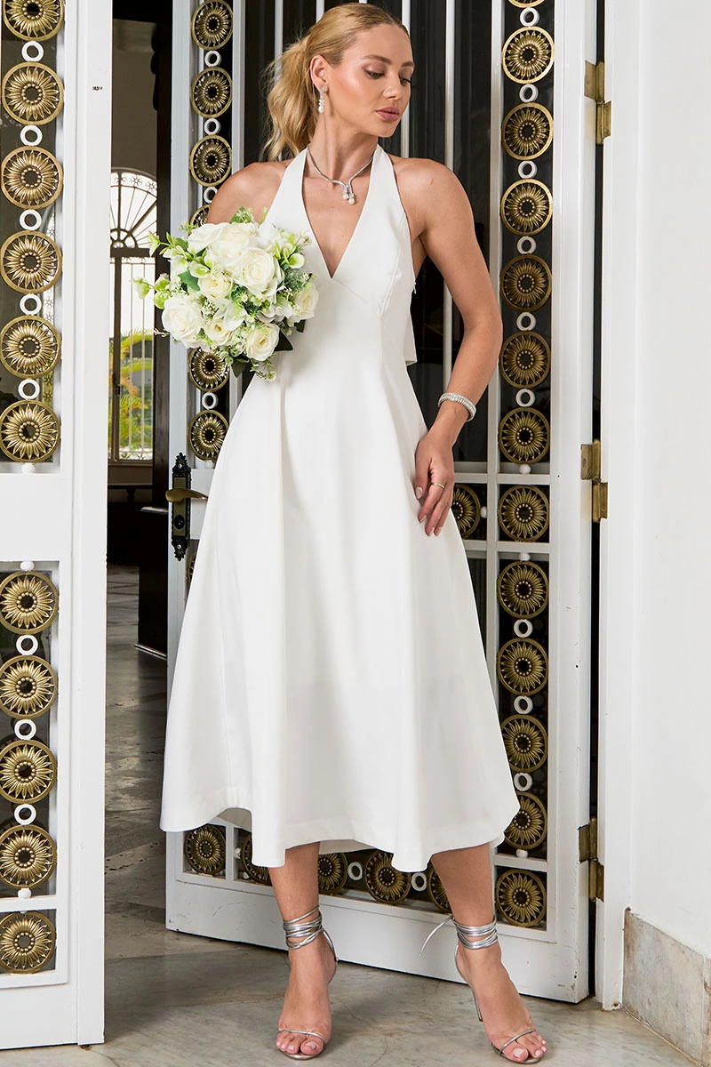 VESTIDO FILOMENA MIDI - OFF WHITE