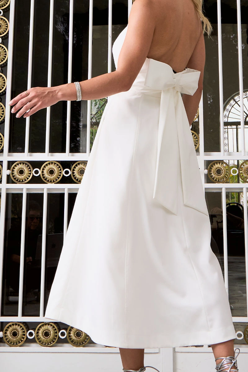 VESTIDO FILOMENA MIDI - OFF WHITE