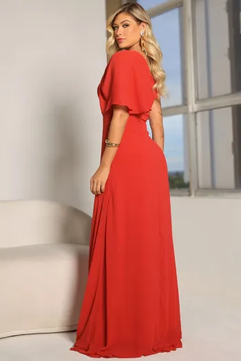 VESTIDO JAMILE LONGO UM OMBRO - VERMELHO