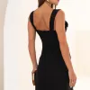 VESTIDO FRANCISCA MIDI ALÇA LARGA - PRETO