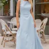 VESTIDO ELIZA LONGO MILANO - AZUL CLARO