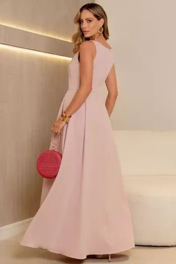 VESTIDO ELIZA LONGO MILANO - AZUL CLARO