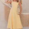VESTIDO TEODORA COM ALÇA E BOLSOS - AMARELO