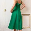 VESTIDO TEODORA COM ALÇA E BOLSOS - VERDE