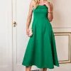 VESTIDO TEODORA COM ALÇA E BOLSOS - VERDE