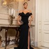 VESTIDO DE FESTA ALINE CREPE FRANCÊS - PRETO