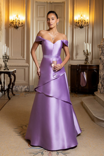 VESTIDO VITÓRIA ZIBELINE OMBRO A OMBRO - LAVANDA