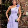 VESTIDO DE FESTA NEW FLOWERS TULE BRILHO - LAVANDA