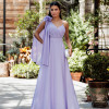 VESTIDO DE FESTA ORQUIDEA CREPE MUSSELINE - LAVANDA