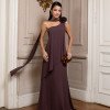VESTIDO DE FESTA VENEZA CALDA FLOR - MARROM