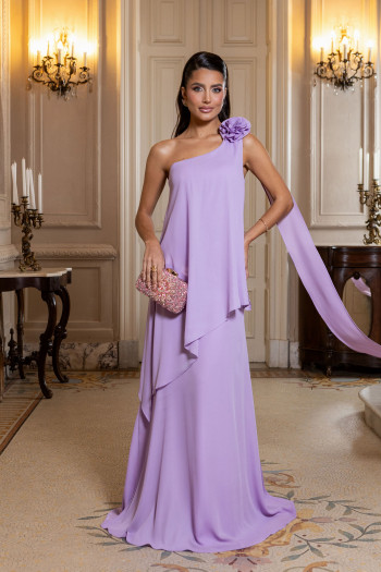 VESTIDO DE FESTA VENEZA CALDA FLOR - LAVANDA