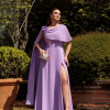 VESTIDO DE FESTA LONGO GARDEN DETALHE CAPA - LAVANDA
