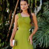 VESTIDO DE FESTA KIM ALÇA MULTIFORMAS - VERDE OLIVA