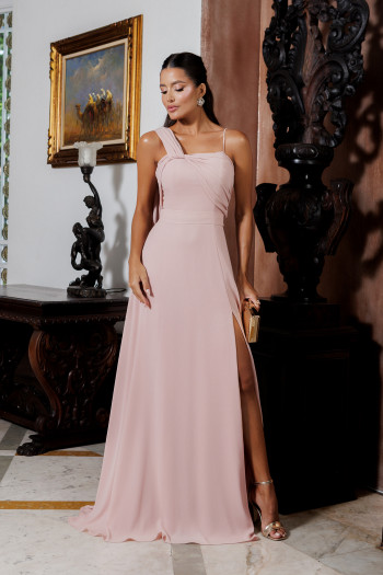 VESTIDO DE FESTA KIM ALÇA MULTIFORMAS - ROSÉ