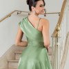 VESTIDO LONDRES ZIBELINE GLOW LAÇO OMBRO - VERDE OLIVA