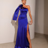 VESTIDO DE FESTA LOS ANGELES CREPE ACETINADO - AZUL ROYAL