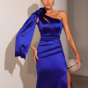 VESTIDO DE FESTA LOS ANGELES CREPE ACETINADO - AZUL ROYAL
