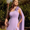 VESTIDO DE FESTA RANCHCORE MANGA AMPLA OMBRO - LAVANDA