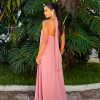 VESTIDO VALENTINA CREPE MUSSELINE - ROSA CANELA
