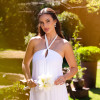 VESTIDO VALENTINA CREPE MUSSELINE NOIVINHAS - OFF WHITE