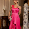 VESTIDO DE FESTA UM OMBRO CREPE VOGUE - PINK